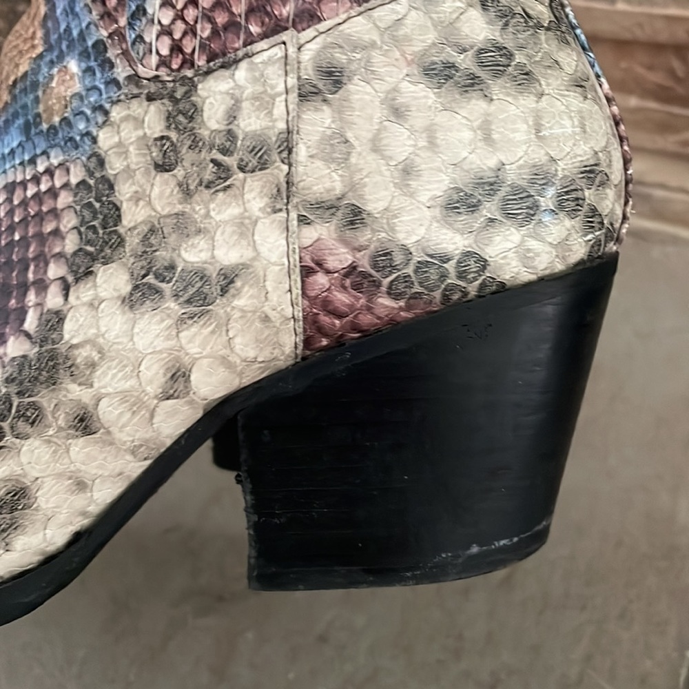 A Rider Girl blue snakeskin booties - Picture 6 of 11